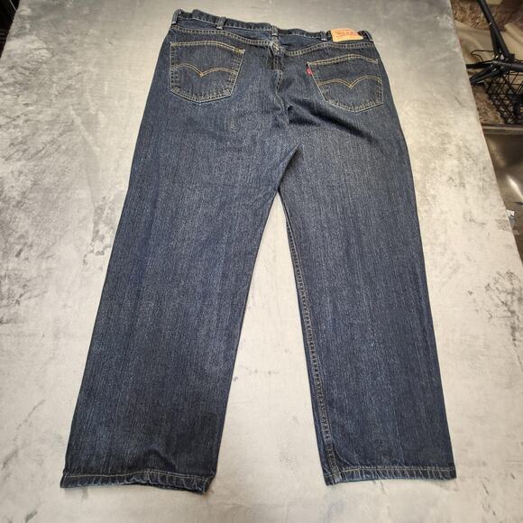 Levi's 550 Jeans Mens 42x29 Blue Denim Relaxed Fit Tapered Leg Classic Zip Fly - Picture 9 of 10